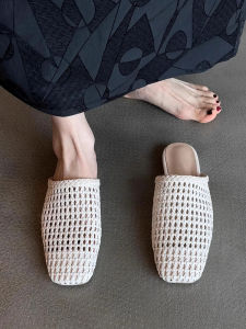 MIFULIAN | Retro Breathable Woven Slip-on Summer Flats