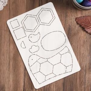 YOMDID 1pc Handmade DIY Tracing Patchwork Template DIY Hen Pattern PET Sewing Template Easter Hen Storage Basket Template