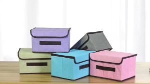 Storage Box Kotak Penyimpanan 2 In 1 Keranjang Baju Pakaian Baju Mainan Foldable Praktis