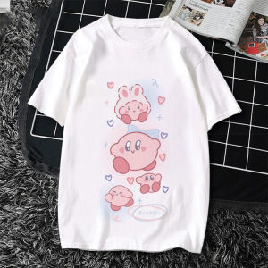 Bandai | Cartoon Kirby Short-sleeved T-shirt for Men 2026 Summer Anime-style Pure Cotton T-shirt Japanese Style Fashion Apparel