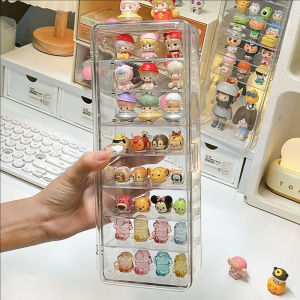 YESPERY ตุ๊กตาน่ารัก8ชั้นกล่องทึบของเล่นชั้นวางพวงกุญแจกล่องเก็บของหุ่นแอ็คชั่นที่จัดวางตุ๊กตาตกแต่งตู้ขนาดเล็ก