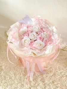 Preserved Fresh Flower Rose Artificial Soap Flower Ballet Style Rose Fresh Bouquet for Girlfriend Girlfriends Birthday Gift