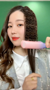 Fast Volume Hair Curling Iron Floating Crimping Fluffy 3D Grid Hair Curler Splint Portable High Quality Ceramic Corn Perm Styler