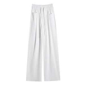 JIANGLU | Ice Silk Narrow Leg Loose Pants High Waist Slimming Casual