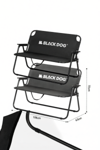 BLACK DOG | Outdoor Indoor Camping Beach Foldable Double Leisure Chair