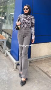CELANA CUTBRAI JEANS Highwaist Cutbray Jeans Wanita Kekinian 2025 UKURAN 28-34