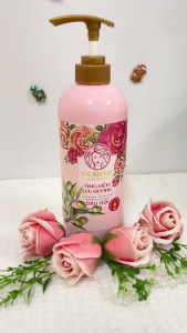 Dầu gội Purité hương Hoa Hồng và Olive 600ml giúp nuôi dưỡng phục hồi tiếp thêm sinh cho mái tóc ngày càng chắc khỏe mượt mà