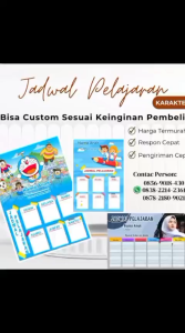 JADWAL PELAJARAN COSTUM KARAKTER/ BISA REQUST SESEUAI KEINGINAN