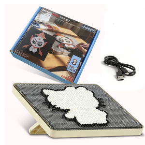 52x52 LED Light-up Pegboard for Mini Beads App-Driven Pixel Craft Board with USB-C Charging 2.6mm Creative DIY Art Kit