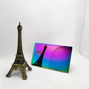 1 Piece 0.8mm Metal Membership/Gift Card | Mirror Reflective Printable Surface | Chip Slot & Signature Panel | Luxury Polished Finish | Credit Card Format