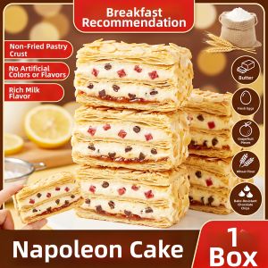 LIANGDIE | Nutritious Breakfast Napoleon Cake Cream Layered Pastry