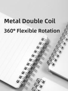 Deli A6 Mini Thickened Pocket Notebook Portable Spiral Bound Blank Page Simple Design Flip-Up Spiral Notebook for Quick Notes