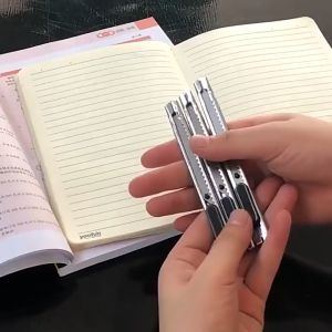 5pcs 30° Stainless Steel Retractable Utility Knife Sharp Blade Lockable Paper Board Box Cutter Multiple-use Home Office Supplies