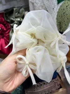 Sweet Butterfly Knot Silk Blend Hair Ties Womens Large Elastic Hair Bands Fresh out Fashion Korean Style Hair Accessories