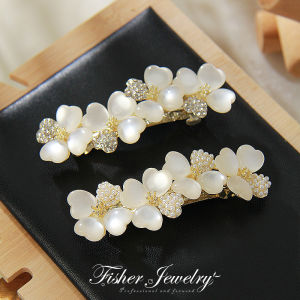 New Fashion Rhinestone Hairpin Flower Duckbill Hair Claws Retro Hair Clips Accessories For Women Shinning Ponytail Headwear