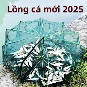 BAIXITANG | Lồng Mạng Đánh Cá Bát Giác Cố Định Gấp Được