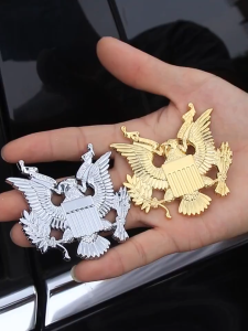 Miếng Dán BPLURIBUS UNUM Hình Đại Bàng Mỹ 3D bằng kim loại trang trí Ô tô xe máy