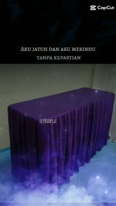 INTANZ Skirting Sarung Terus Meja Banquet 4x1.5 JC Easy Setting Table Skirting