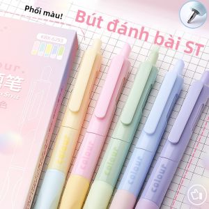 KABAXIONG | Quick-Drying Smooth Clickable Black Water-Based Ballpoint Pen 0.5mm