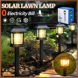 Solar Tungsten Light Outdoor Waterproof Ground Plug Lawn Light Pathway Garden Landscape Decoration