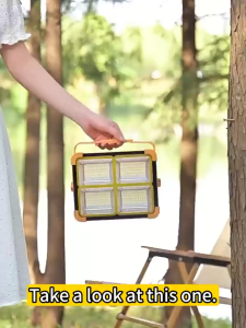 solar camping light Solar flood light outdoor waterproof IP68 original with solar panel garden lamp room night light bulb for courtyard automatic with remote