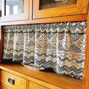 American Style Hook Needle Cotton Thread Short Door Curtain Lace Half Curtain Window Curtain Coffee Curtain Blocking Curtain