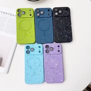 Magnetic Matte Starry Sky TPU Soft Shell Case For iPhone 18ProMax Air 17 16 15 14 Plus 13 12 11 For Magsafe Anti-Slip Back Cover