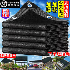 Thickened Black Sunshade Net Anti-Aging Heat Insulation Roof Balcony Outdoor Garden Plant Protection Net Privacy Screen