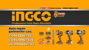 INGCO 4PCS SET 1350 & 850NM IMPACT WRENCH + 2X LED LAMPS COSLI250782