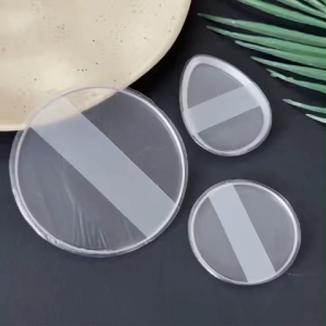 Soft Crystal Jelly BB Cushion Puff / Transparent Silicone Makeup Sponge / Non-Absorbing Foundation
