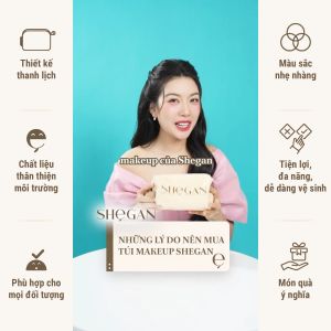 Túi Đựng Mỹ Phẩm Có Quai SHeGAN - Thân Thiện Môi Trường Tiện Lợi Chứa Được Nhiều Đồ Dùng Cá Nhân