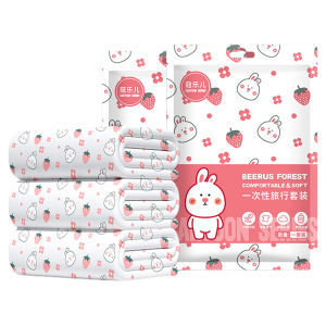 Travel Disposable Bed Sheet Cover Set of 4 with Towels Hotel Quality Dirty Proof for Business Trips Homestays Mr.Songsong Brand