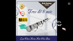 Giá Treo Đồ Inox 8 Móc Không Rỉ Sét Bền Bỉ Chịu Lực Tốt