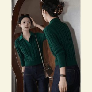 SHANGSHA | Korean Style Summer Casual Polo Neck Knit Sweater