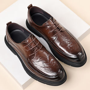 Casual Business British Style Perforated Genuine Leather Mens Sandals