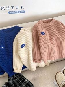 Clothing Spring and Autumn New Arrival Sweater Girls Knitted Shirt 2023 Kids Wool Western Style Boys and Girls Spring & Fall Letter Mark Sweater