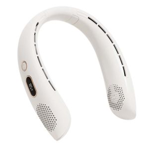 Portable Neck Fan Mini Air Conditioner Cooler Bladeless Fan USB Rechargeable Hanging Cooling Heating Wearable Fans