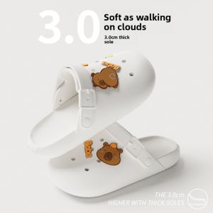 MONLEYTA | Capibara New Hole Shoes Women Summer Anti-Slip Beachwear Thick Bottom Hole Hole Slippers EVA Material Comfortable Summer Sandals