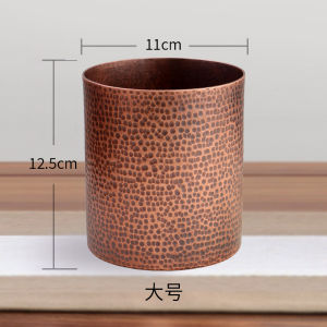 Handmade Large Size Copper Pen Holder Office Desktop Storage Organizer High Aesthetic Value Calligraphy Decoration