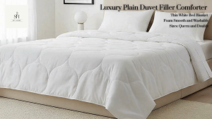 SevHome Hotel Quality White Comforter Blanket Comforter Blanket with Foam Bedding Sets Duvet Cover Filler Double Queen