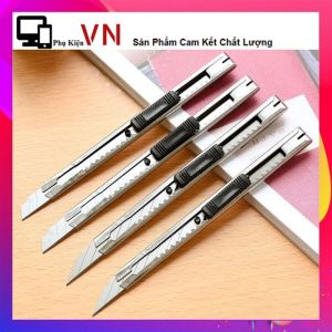 Dao rọc giấy nhỏ mini Dao cắt giấy văn phòng kim loại thép không rỉ bền đẹp tiện ích lưỡi dao sắc bén chất liệu cứng cáp