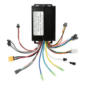 ตัวควบคุมมอเตอร์ไร้แปรงถ่านแบบคลื่นไซน์ 36V 48V 20A 350W-500W สำหรับขั้วต่อ SM หมายเลข 2 โปรโตคอล พร้อมหน้าจอ LCD สำหรับจักรยานไฟฟ้า