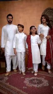 Sonali Premier White Family Collection Mens Kurti / Womens Set / Wear Kids Wear Girls Set / Boys Kurti Set - Q1802/Q1803/Q1804/Q1805/Q1802A/Q1802B