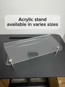 Acrylic Monitor Laptop Riser Stand With Aluminium Legs 39/49cm – FUNKY.sg