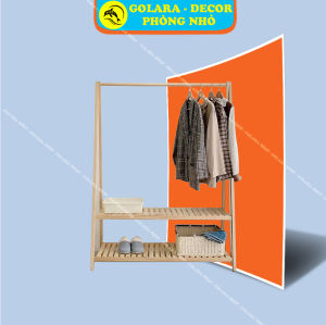 Giá Treo Quần Áo - Kệ Treo Quần Áo Chữ A 2 Tầng - Gỗ Thông Cao Cấp