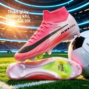 SHIYAN | Giày Đá Bóng Chuyên Nghiệp Chống Trượt Đế Dài TF & Cổ Cao AG Short