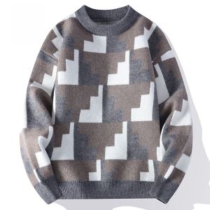 ROMON | Loose Fit Casual Knitted Sweater Thickened Hoodie Warmth Youthful Style Winter Collection Lomond Mens Fashionable Knitwear