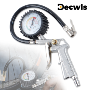 0-220PSI/0-16Bar Tire Inflation Gun Car Tire Pressure Gauge Rubber Hose Air Pump For Car/Bicycle/Truck Tire Repair Air Tools