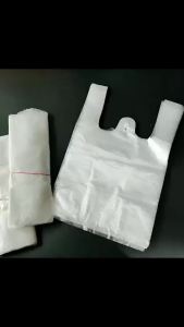 2026 Plastic Shopping Bag 100Pcs Transparent Supermarket Bags With Handle Food Packaging