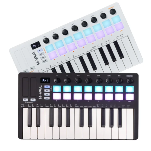 M-VAVE 25-Key SMK25 II MIDI Control Keyboard Mini Portable USB Keyboard MIDI Controller With 25 Velocity Sensitive Keys 8 RGB Backlit-Pad